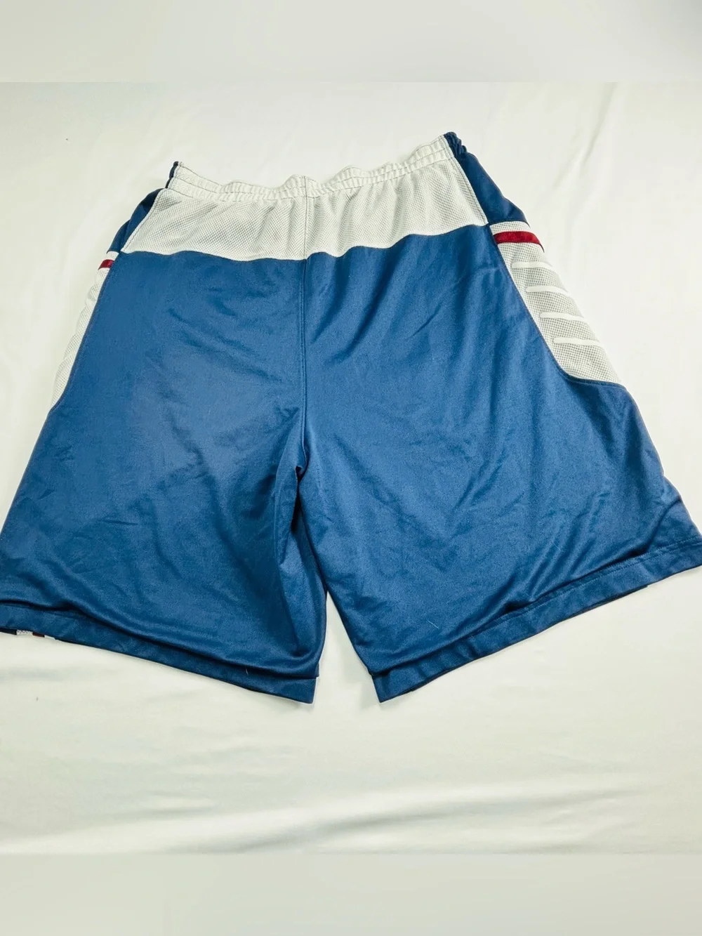Men's Navy Athletic Shorts with White & Burgundy Accents M573